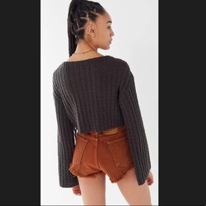 Urban Outfitters Boat Neck Cropped Sweater